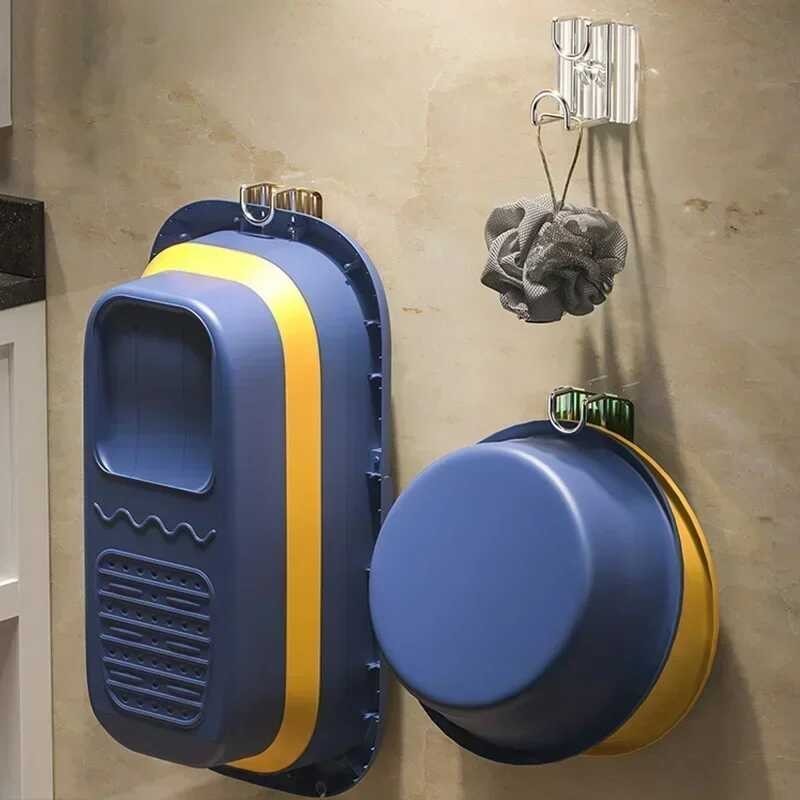 【 Pody6 】ตะขอจัดเก็บของในอ่างล้างหน้าสแตนเลสที่แขวนผ้