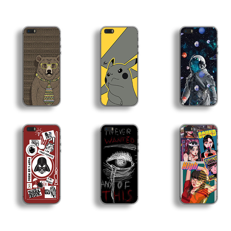 สําหรับiphone 4 4S 5 5S se 2015 6 6s 7 8 se2020 se 2022 ซิลิโคนนุ่มTPUโทรศัพท์กลับกรณี