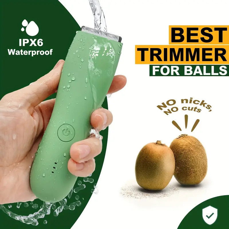 Professional Body hair Trimmer, Groin & Body Manscape Trimmer สําหรับชาย,เครื่องโกนหนวดไฟฟ้าเปลี่ยน