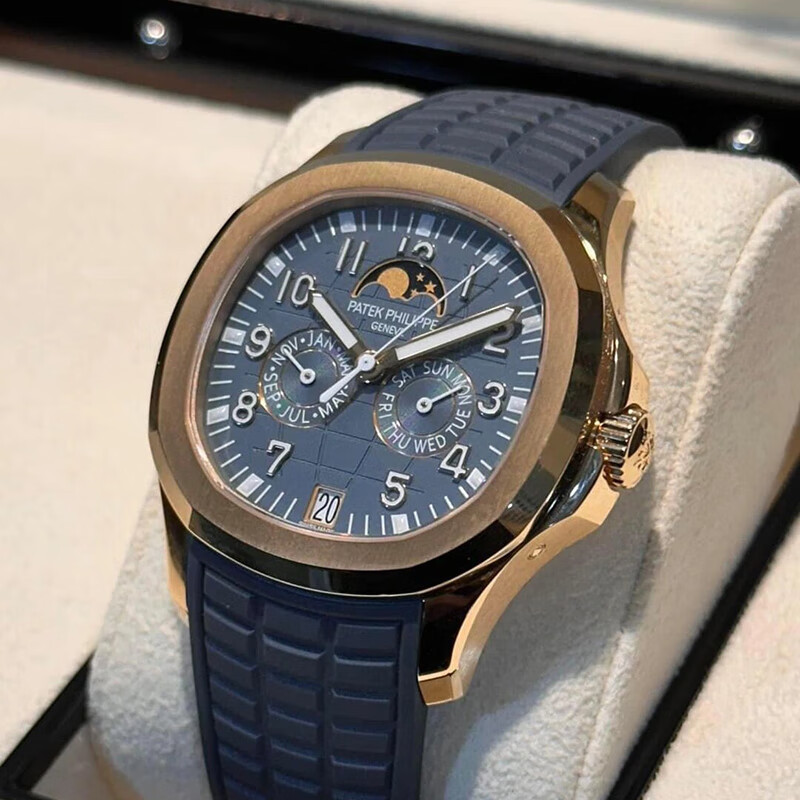 [BD ] Patek 'Watch นาฬิกาผู ้ ชาย AQUANAUT 5261R-001 18k Rose Gold ธุรกิจกีฬาสันทนาการนาฬิกากลไกอัต