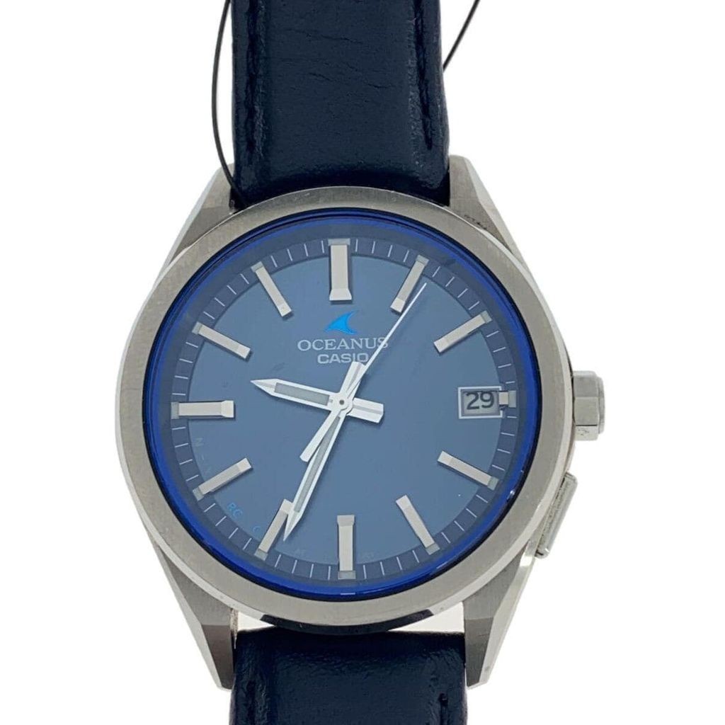CASIO Wrist Watch Oceanus Men's Analog Leather Direct from Japan Secondhand
