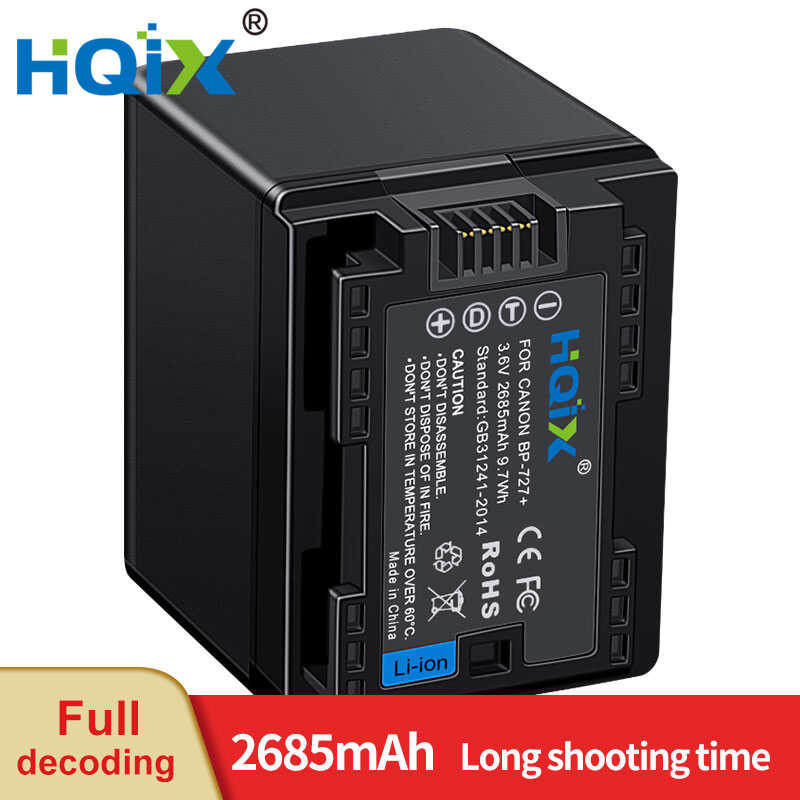 HQIX 9 for Canon iVIS R82 VIXIA R30 R32 R300 R600 LEGRIA HF M500 M506 M56 M52 M50 Camera BP-727 C