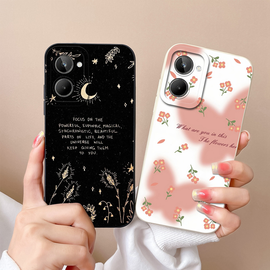 ปลอกสําหรับrealme 10 Pro Plus 4G 5Gกรณีซิลิโคนอ่อนนุ่มป้องกันกล้องดอกไม้น่ารักปกหลังสําหรับOppo Realme10 10Pro 10Pro + Capaกันชน