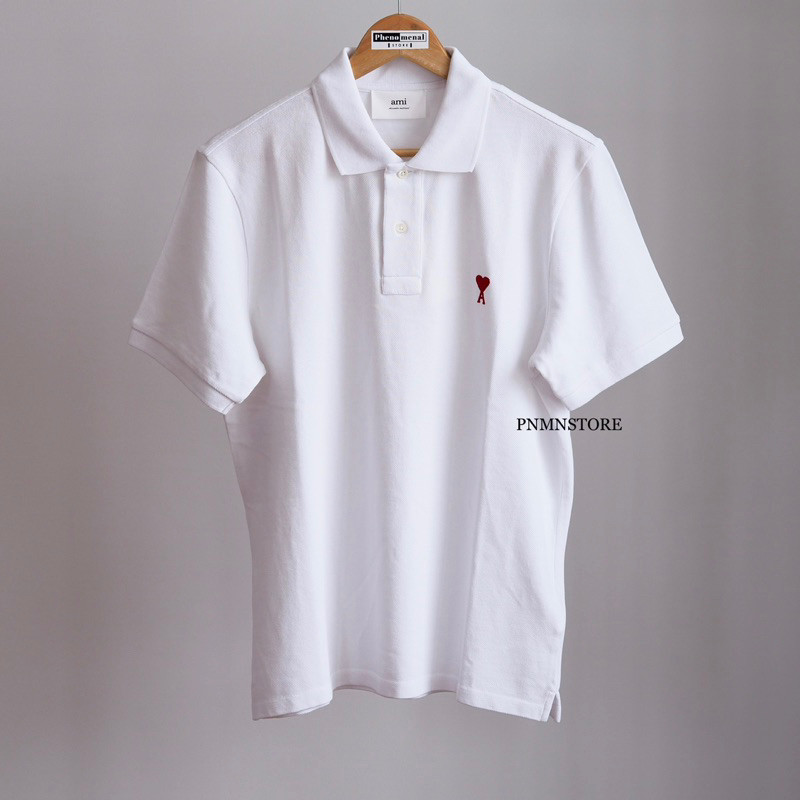 ♞,♘,♙เสื้อโปโล AMI Paris Ami de Coeur Polo shirt ของแท้ พร้อมส่ง POP
