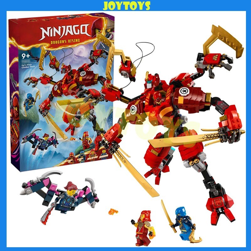 เข้ากันได้กับ LEGO Ninja 71812Kais Ninja Climbing Mech อิฐเครื่องประดับประกอบของเล่นเพื่อการศึกษาเด