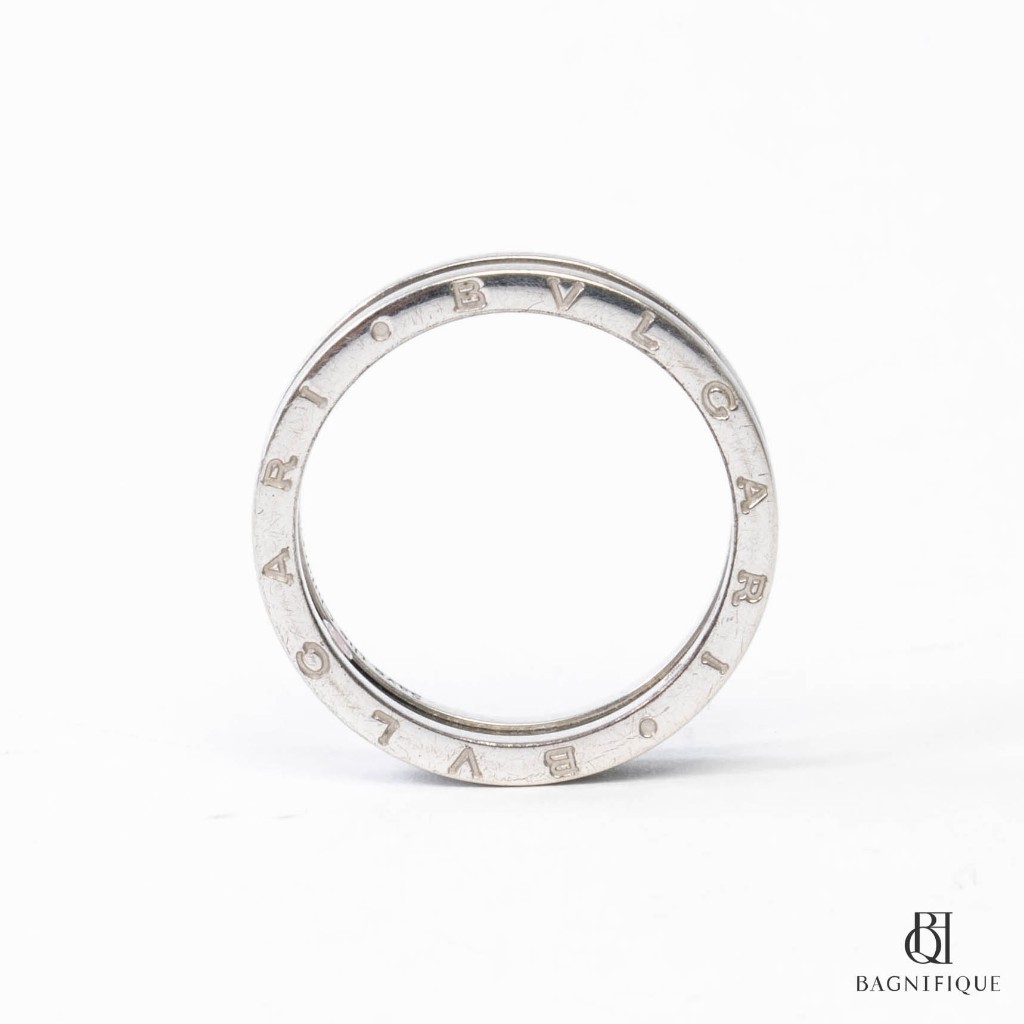 B V L G A R I BVLGARI RING SILVER BLACK SHW