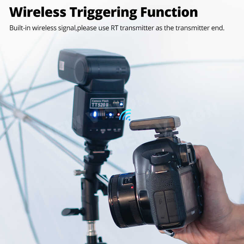 Δ Godox Tt520 II Strobe Tt520ii พร้อมสัญญาณไร้สาย 433Mhz ในตัว + ทริก