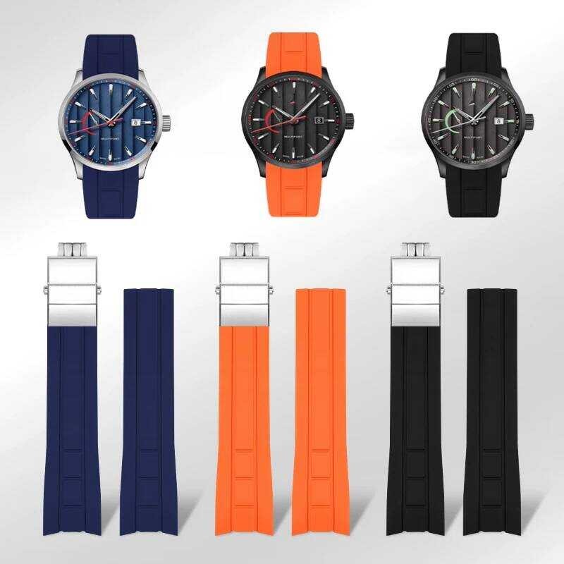 สายนาฬิกางซิลิโคน23มม. 22มม. สำหรับ Citizen Der Blaue Engel Jy8078-52L รุ่น2nd Jy8035/8085สำหรับ M0