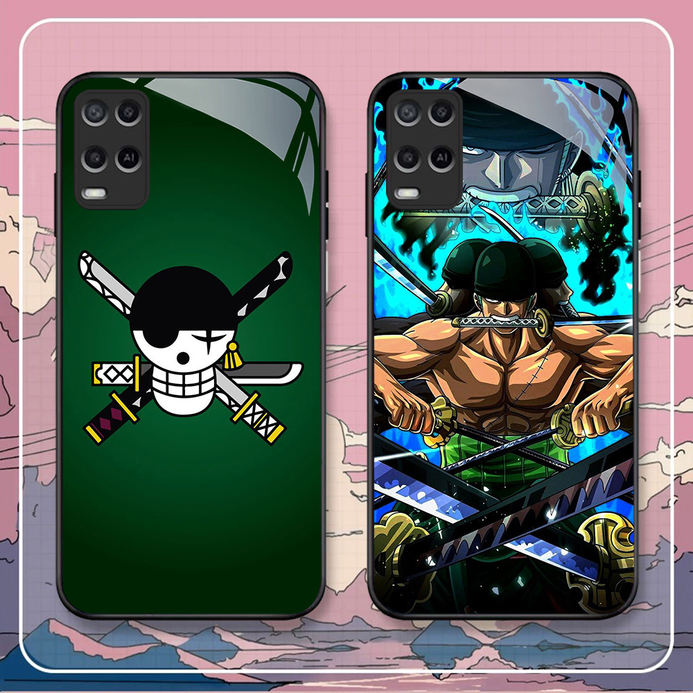 YA-35 Roronoa Zoro HD Softcase Glossy Glass สําหรับ OPPO A54 A55 Reno Narzo 7 8 8i 9 50 Pro