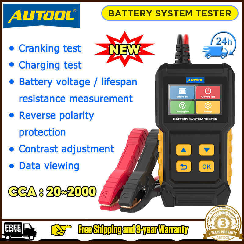 ❤ 2025 NEW AUTOOL Bt360 Car Tester 20-2000Cca Cranking Charging Test Resistance Measurement Rev