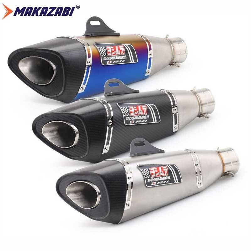 51-60mm Motorcycle Exhaust System Muffler Pipe Escape moto Carbon Fiber with DB Killer Yoshimura R1