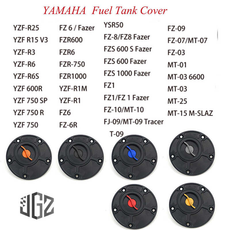 ❤ ฝาถัง น้ำมัน CNC สำหรับ For Yamaha Mt25 Mt15 YZF R25 R15v3 R3 R6s FZR Fz6 Fzr1000 Fz1 Fz-10 M
