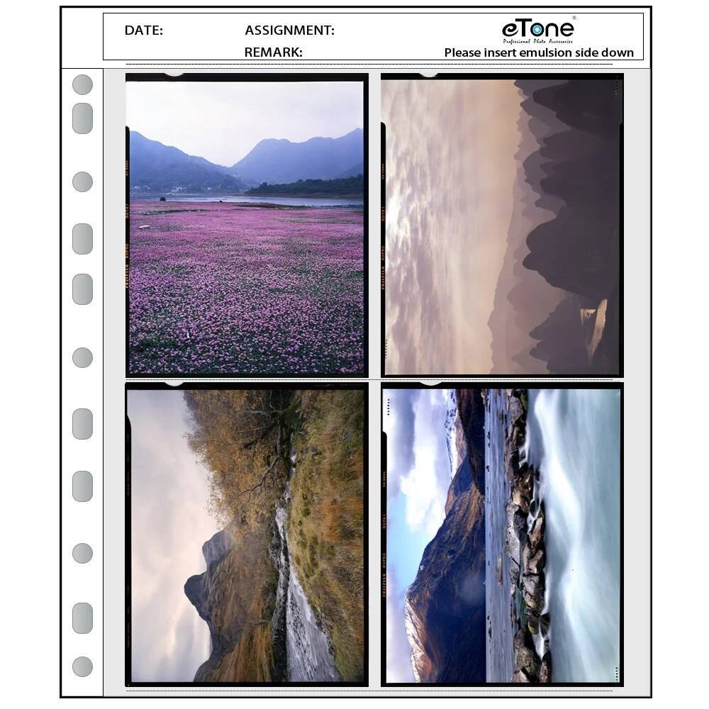 NIT eTone 4x5 Negatives Film Storage Bags ไร้กรด Black & White Color Film Preservers หน้า 4x5 กล้อง 