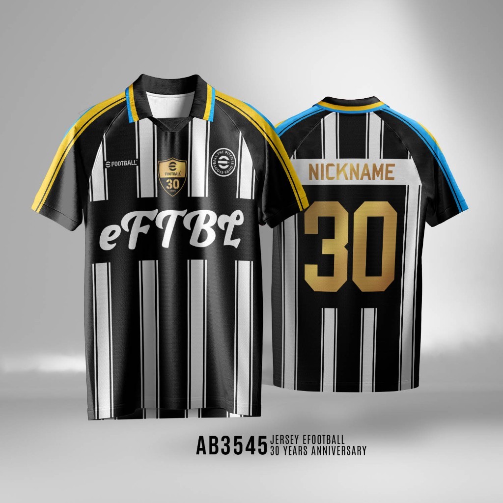 Jersey Efootball ครบรอบ 30 ปี PES 2025 Winning Eleven วัสดุที่ใส่สบายและเย็น