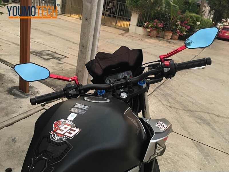 กระจกมองหลังรถจักรยานยนต์ Motobike ด้านหลังกระจก CNC อลูม