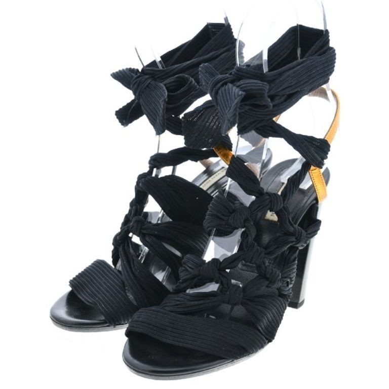 Dries Van Noten TEN M O I R 5 Sandals gold Women black 22.5cm Direct from Japan Secondhand