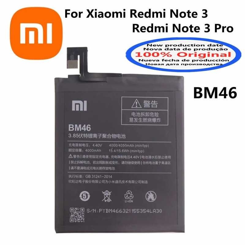 BM46 f 4050mAh แบตเตอรี่เดิม สำหรับ Xiaomi Redmi หมายเหตุ 3 Note3 Pro