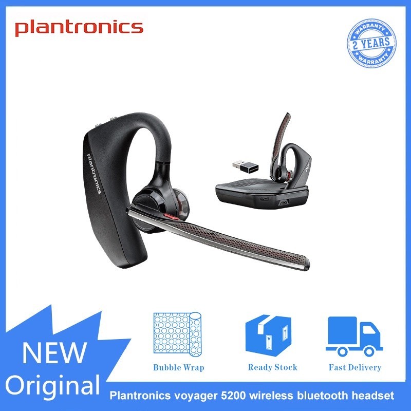 Plantronics Voyager 5200 Wireless Bluetooth headphone Smart Voice Control Noise Cancelling Headset