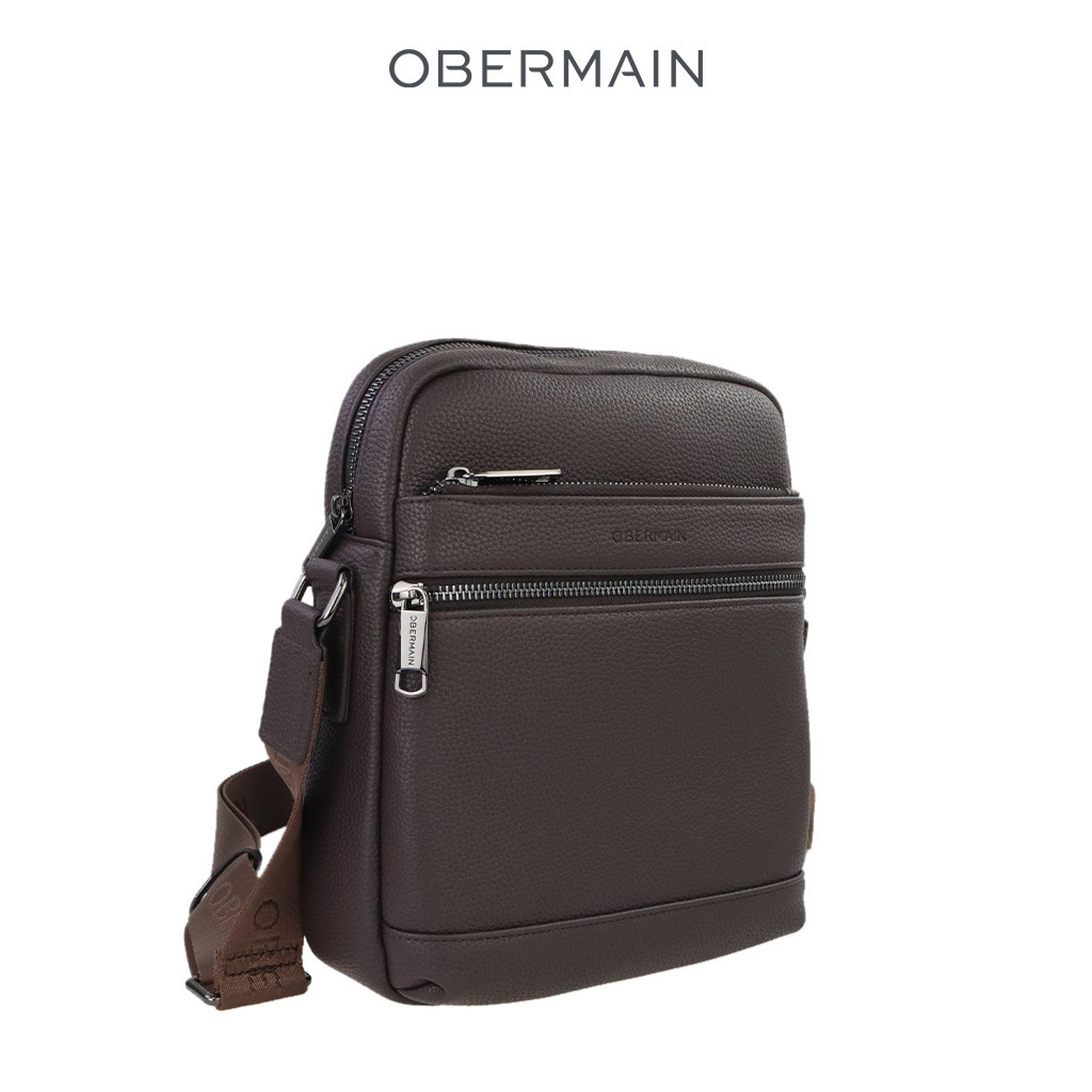 Obermain OBC452P1 Mens Synthetic Leather Sling Bag 24cm x 21cm x 8cm