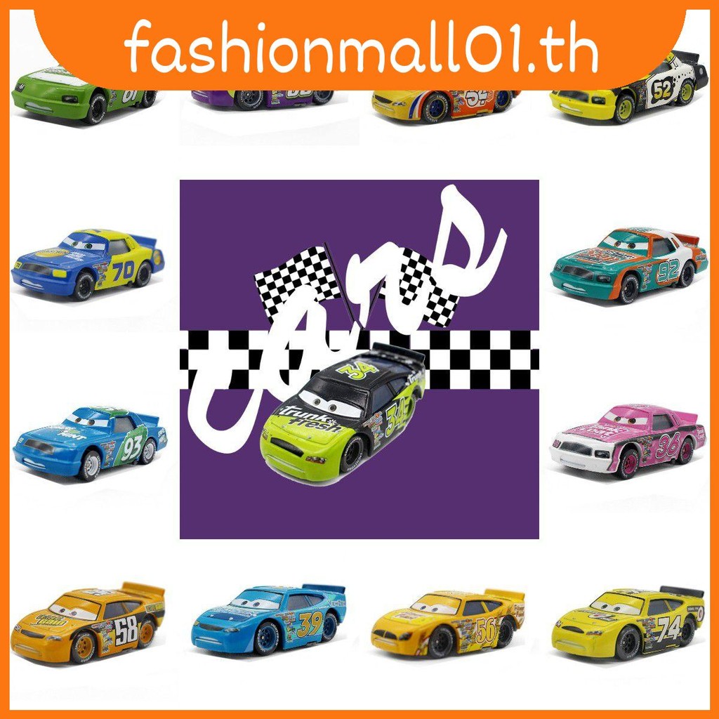 Pixar Cars Disney Racer King Mini Alloy Model สําหรับเด็กที่มีล้อกลิ้งที่สมจริง