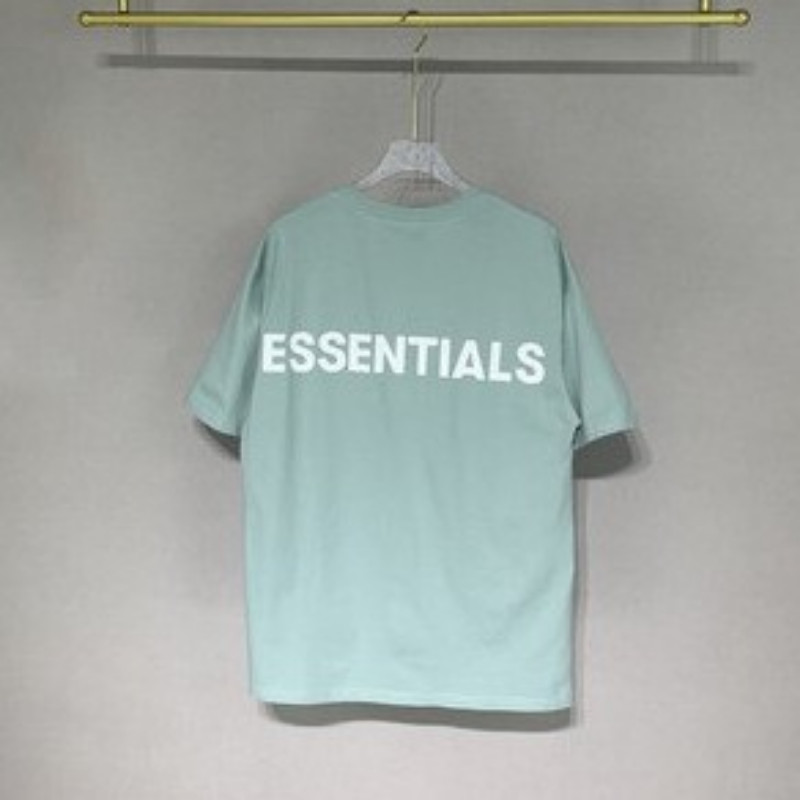 ♞,♘,♙Hi end FOG FEAR OF GOD 3M reflective ESSENTIALS Yellow/Pink 3M reflective Tee เสื้อยืด DFC