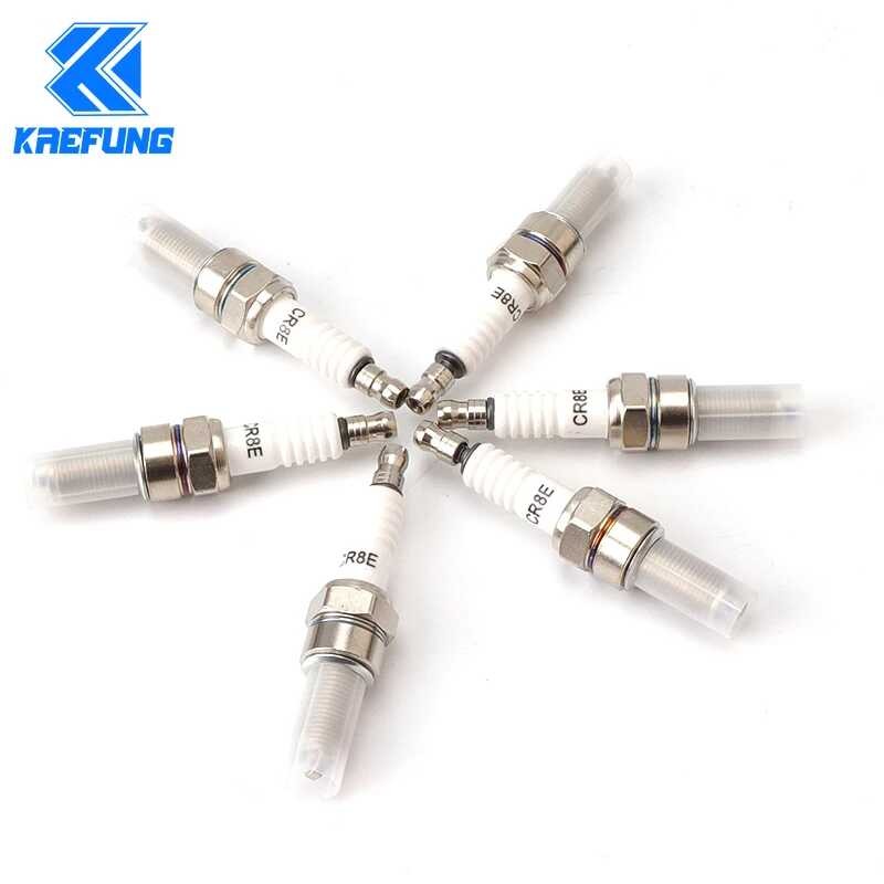 6 ชิ้น Cr9e Cr8e Cr8eb Cr8ek Cr8evx Cr8ex B8rtc Cr8e รถจักรยานยนต์ Spark Plug ชิ