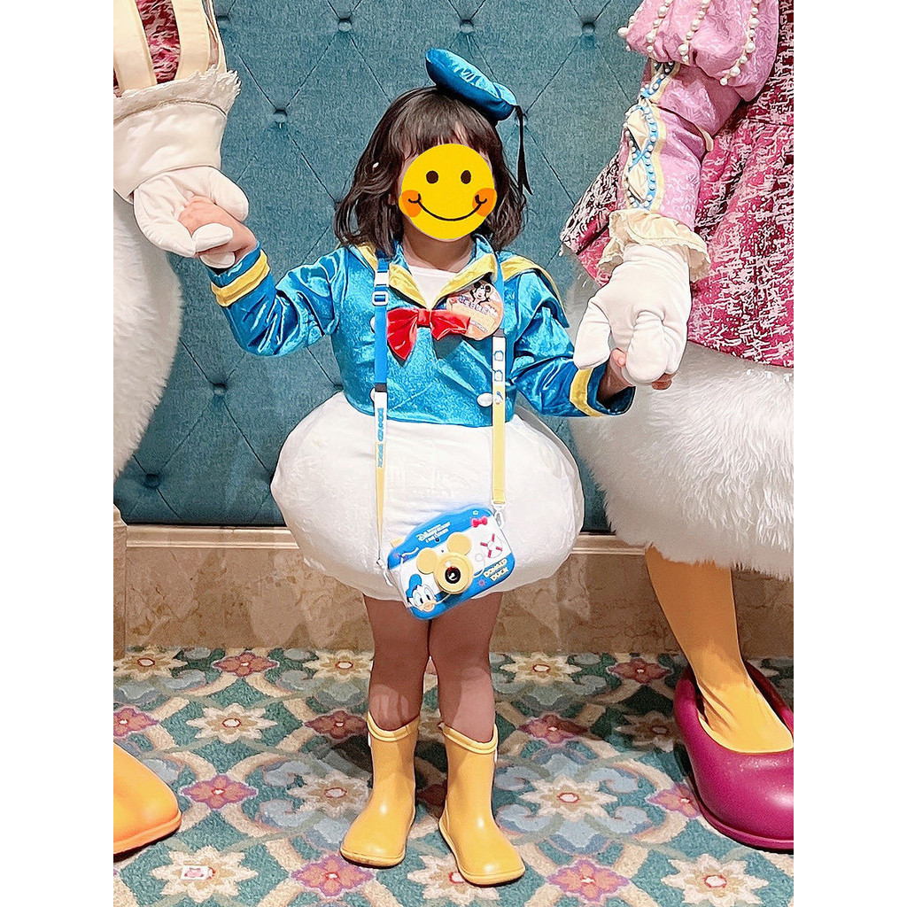 ชุดฮาโลวีน คอสเพลย์ Cross-dressing ฤดูใบไม้ร่วงและฤดูหนาวเสื้อผ้าเด็กน่ารัก Donald Duck Onesies เด็กชายและเด็กหญิงทารก Romper เครื่องแต่งกายฮาโลวีนเครื่องแต่งกาย Cos