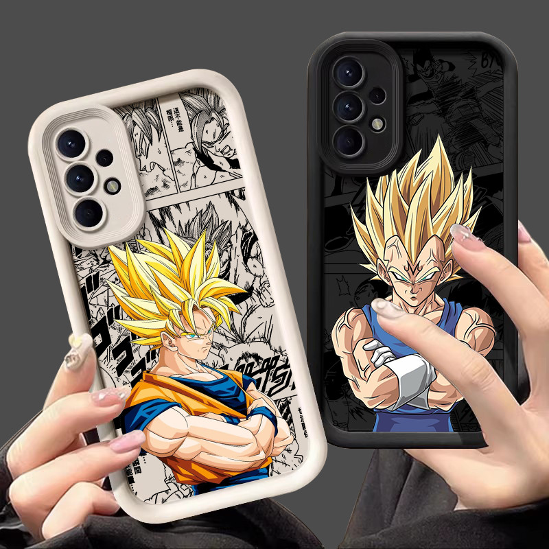 สําหรับ Samsung Galaxy A55 A35 A53 A54 5G A52 A73 A32 A34 ปลอกอ่อน A25 A21S A23 A13 A14 A15 A06 กล้องป้องกันเคสโทรศัพท์ Dragon Ball Z อะนิเมะ Goku