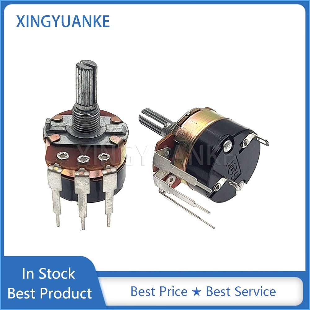 2 ชิ้น/ล็อต WH138-1-4 B10K B50K B100K B500K Dimming ความเร็วหมุนเวียน Potentiometer สวิทช์ 3-Pin ความยาวเพลา 20 มม.