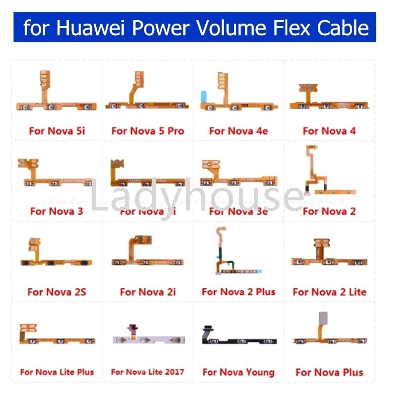 สําหรับ Huawei Nova 2 Lite 5i 5 Pro 4e 4 3 3i 3e 2 2S 2i Plus Lite 2017 Young Power Volumeด้านข้างปุ