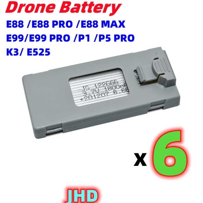 Δ JHD K3 / E99 Mini แบตเตอรี่ 4K Drone อะไหล่ E88 PRO แบตเตอรี่สีเท
