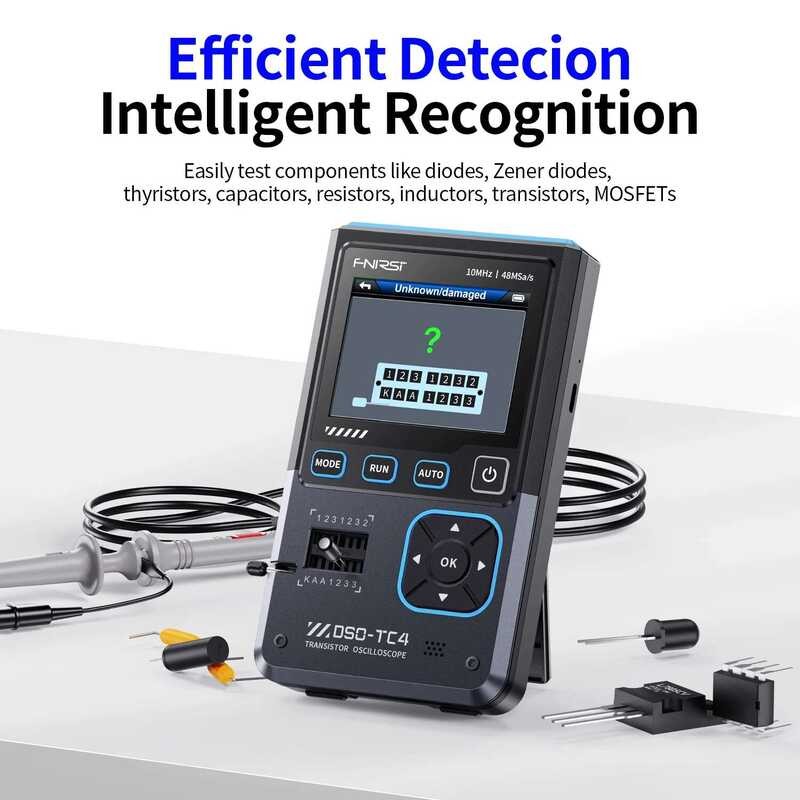 DSO-TC4 FNIRSI อัปเกรด 3 in 1 เครื่องทดสอบส่วนประกอบอิเล็กทรอนิกส์ดิจิตอล 10MHz 48Ms/s เครื่องมือซ่อ