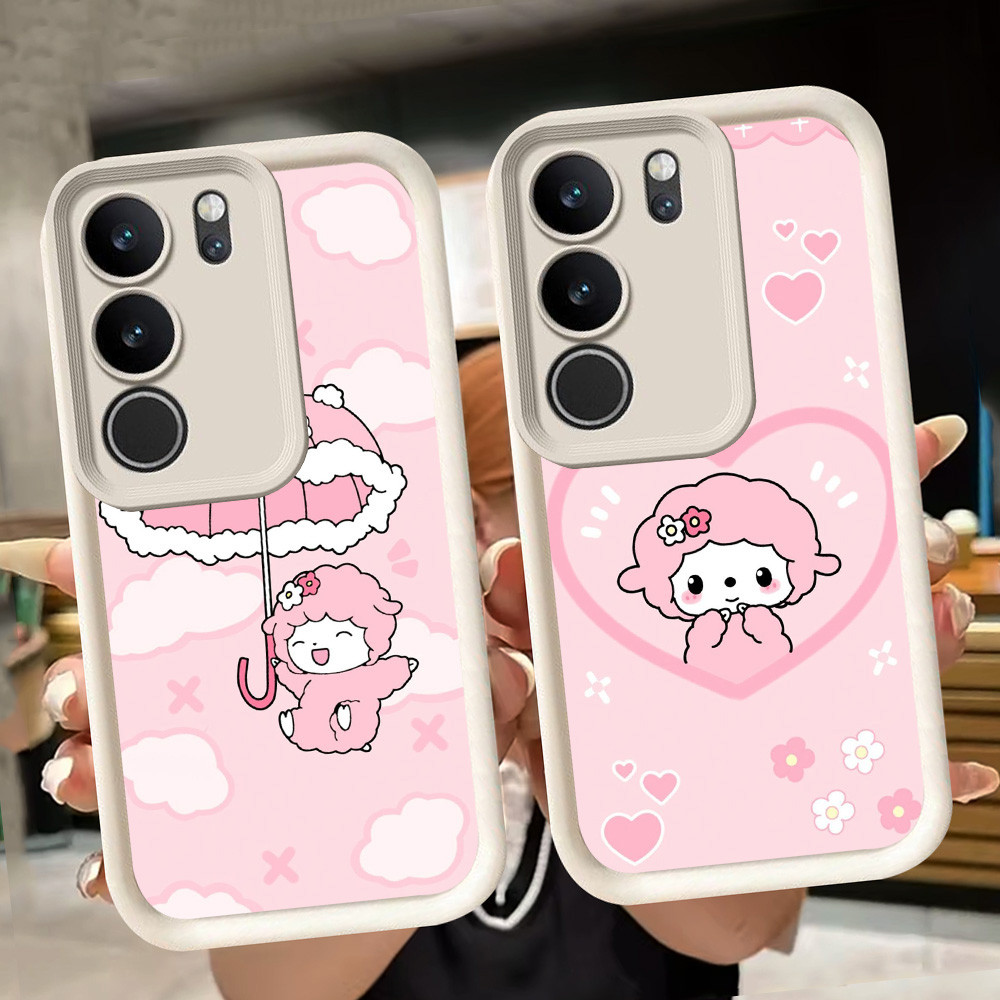 ปลอกอ่อนสําหรับ VIVO Y29 Y81s Y200e V29E V27E V27 Y300 Y100 Y19S Y81 V29 V40 Lite Pro 5G สีขาว Q7 เป