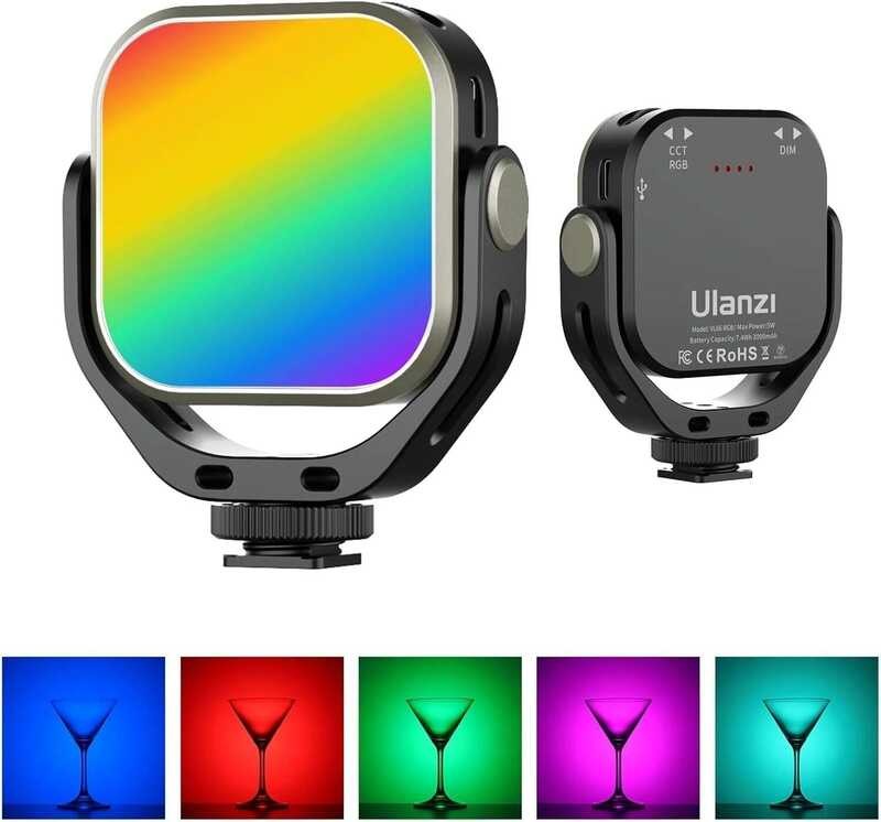 Ulanzi ไฟวิดีโอพกพาขนาดเล็ก VL66 RGB 2500-6500K 2000mAh 95+ ปรับความสว่างได้ สำหรับกล้อง DSLR กล้องว