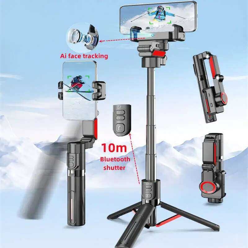 Gimbal ขาตั้งกล้อง Stabilizer แบบมือถือ FGCLSY พร้อมการติดตาม AI ไม้เซลฟี่ ขาตั้งไร้สาย Bluetooth สำ