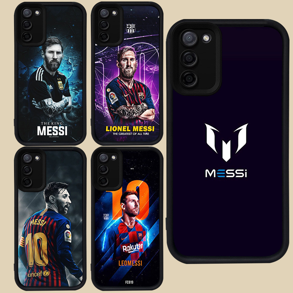 เคสสีดําสําหรับ Samsung M02 F02S A31 A03 Core J6 A02 A02S A71 J4 Plus A51 M02S A03S R110 Messi