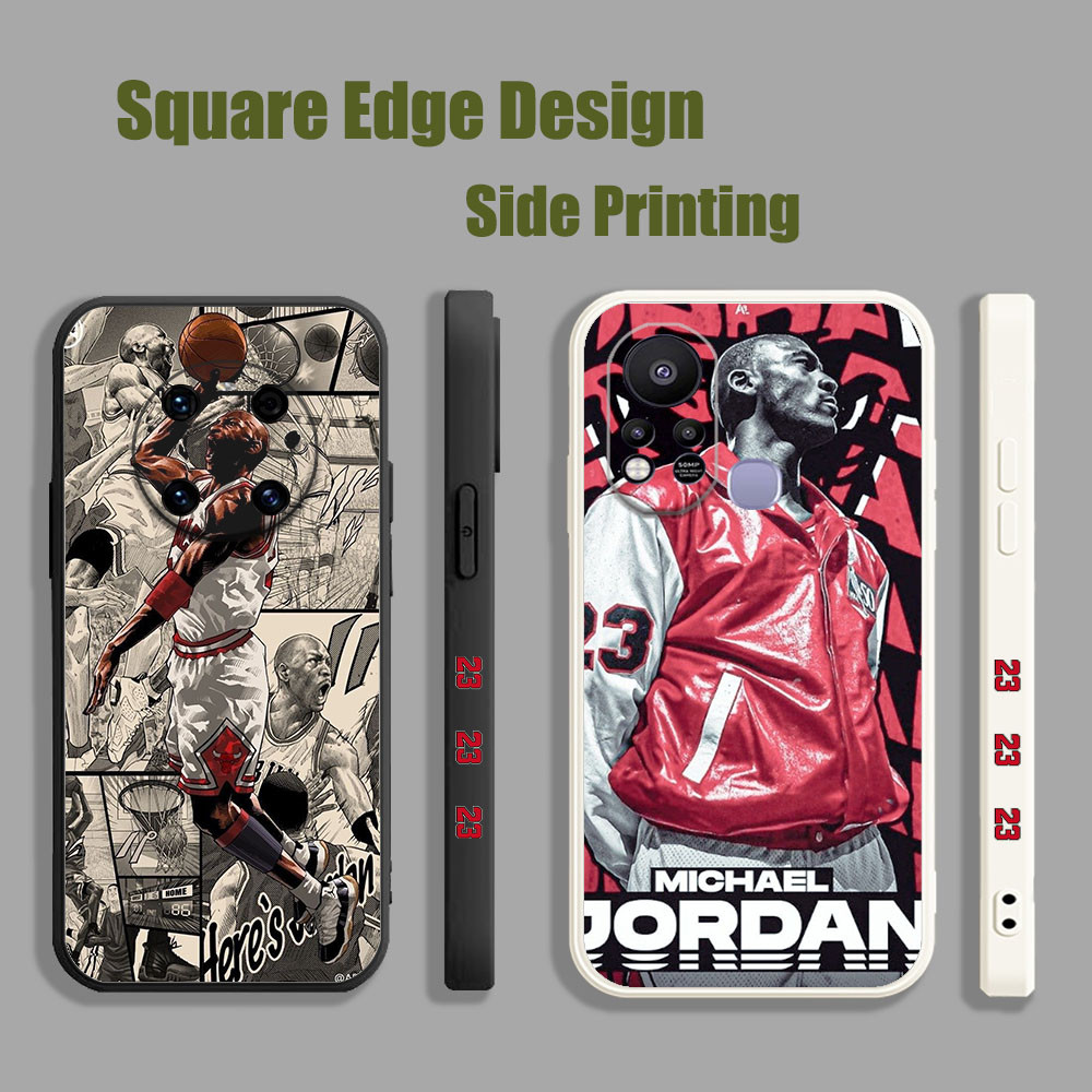 สําหรับRealme Narzo 30A C25Y C20 C3 C2 8 Pro 4G 8i C35Basketball NBA Jordanภาพวาดแฟชั่นCYX70 เคสโทรศ