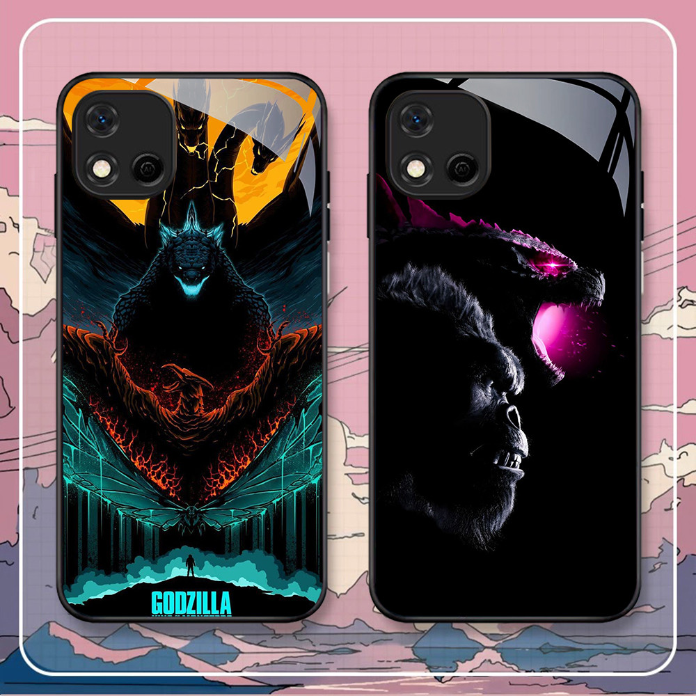 NA-36 Godzilla vs Kong2 HD Softcase Glossy Glass สําหรับ Realme C20 C20A C11 OPPO A16E A16K A93 Reno