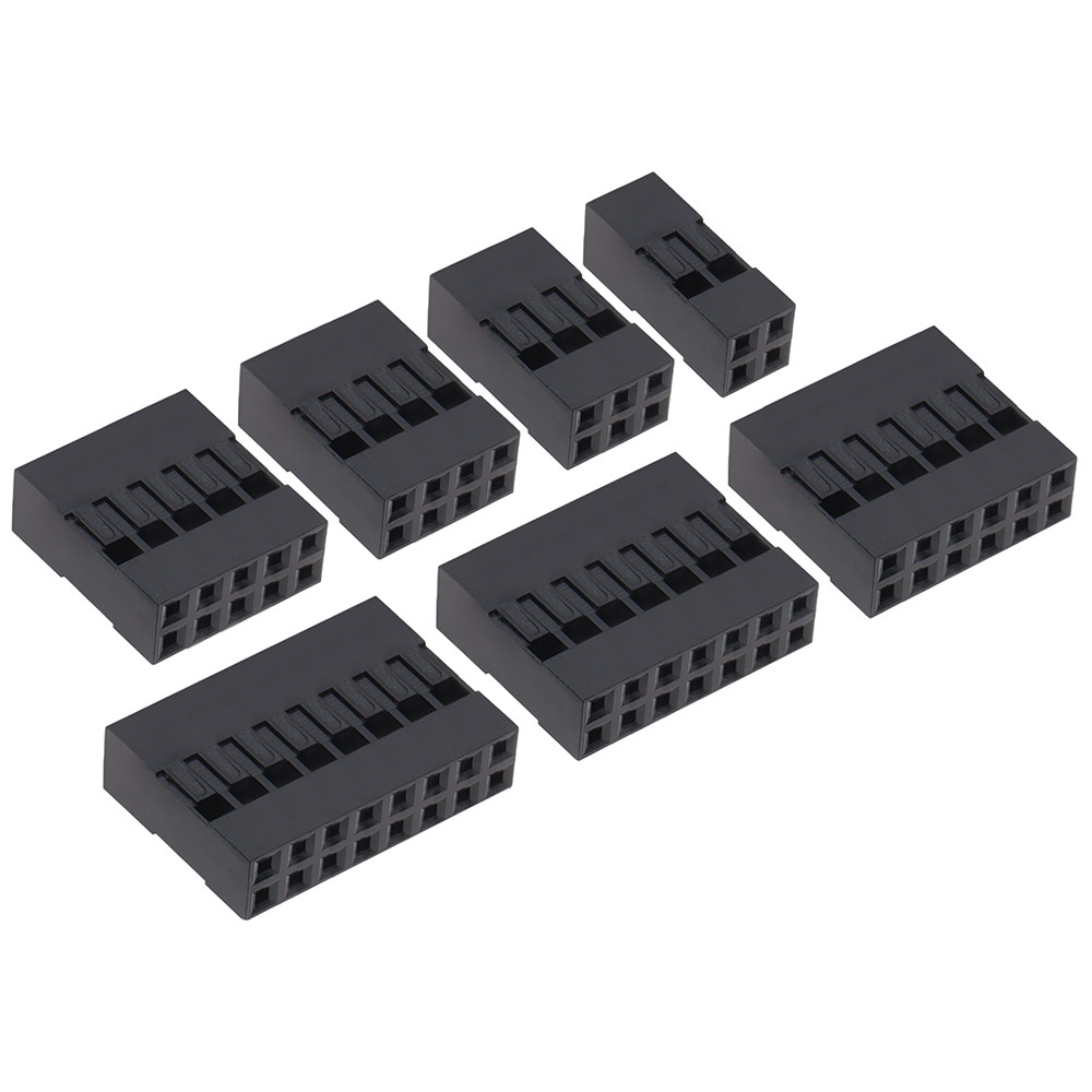 20PCS Dupont Shell 2.54MM Double Row Dupont Cable Case Dupont Plug Dupont Connector Plastic Shell Ju