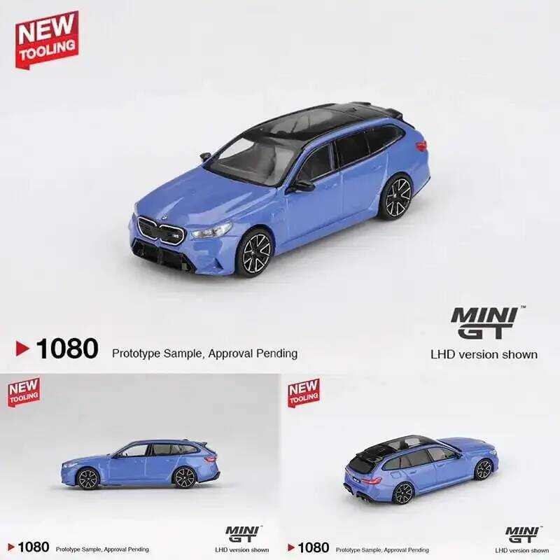 Presale MINIGT 1080 1:64 M5 Touring G Marina Bay Blue Metallicรถdiecastรุ่นของเล่น
