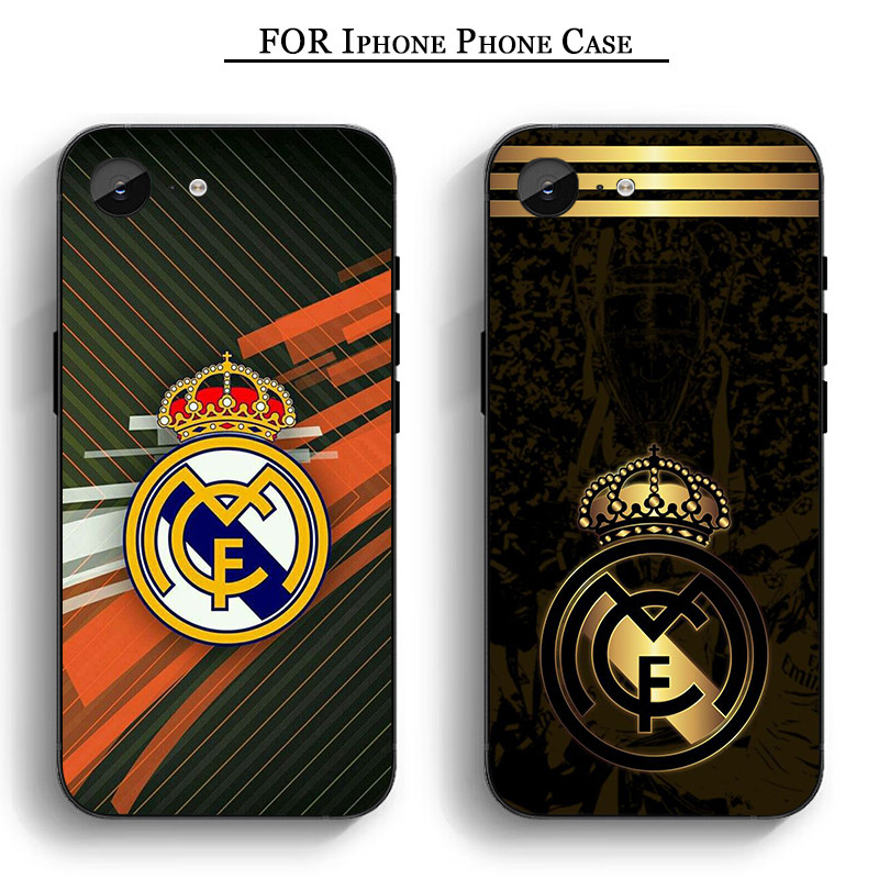 LH226 โลโก้เรอัลมาดริด iPhone 11 12 Pro Max Mini 6 7 8 Plus Plus 6S X XS Max XR SE Soft Case