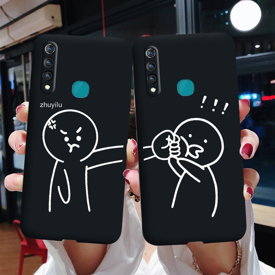 VIVO Z5X Z3I Z3 Z1X Z1 pro Y9S Y97 Stickman ตลกคู่เคสโทรศัพท์นุ่มฝาครอบป้องกัน