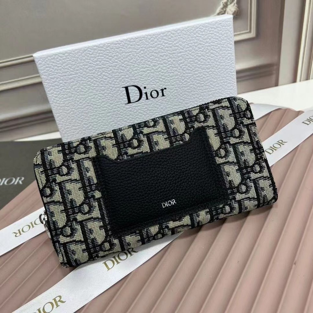 Dior ใหม่ยุโรปและอเมริกากระเป๋าสตางค์ผู้หญิง Xiaojia Internet Celebrity กระเป๋าใส่เหรียญกระเป๋าสตางค