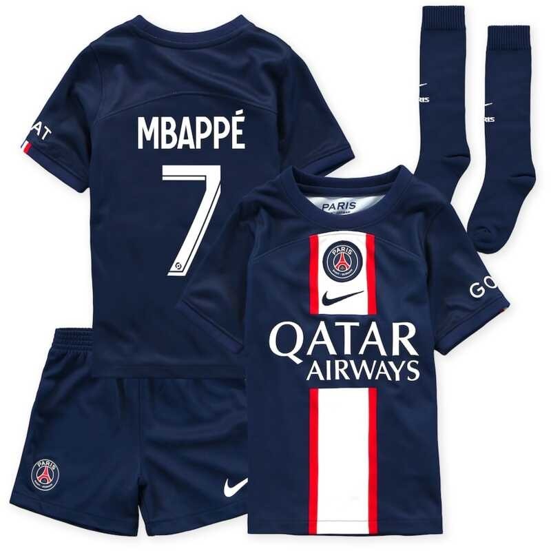 2022 2023 Paris Home Stadium Children's Suit Jersey(Top Pants Socks) 22/23 Mbappe 7 Messi 30 MBAPPE