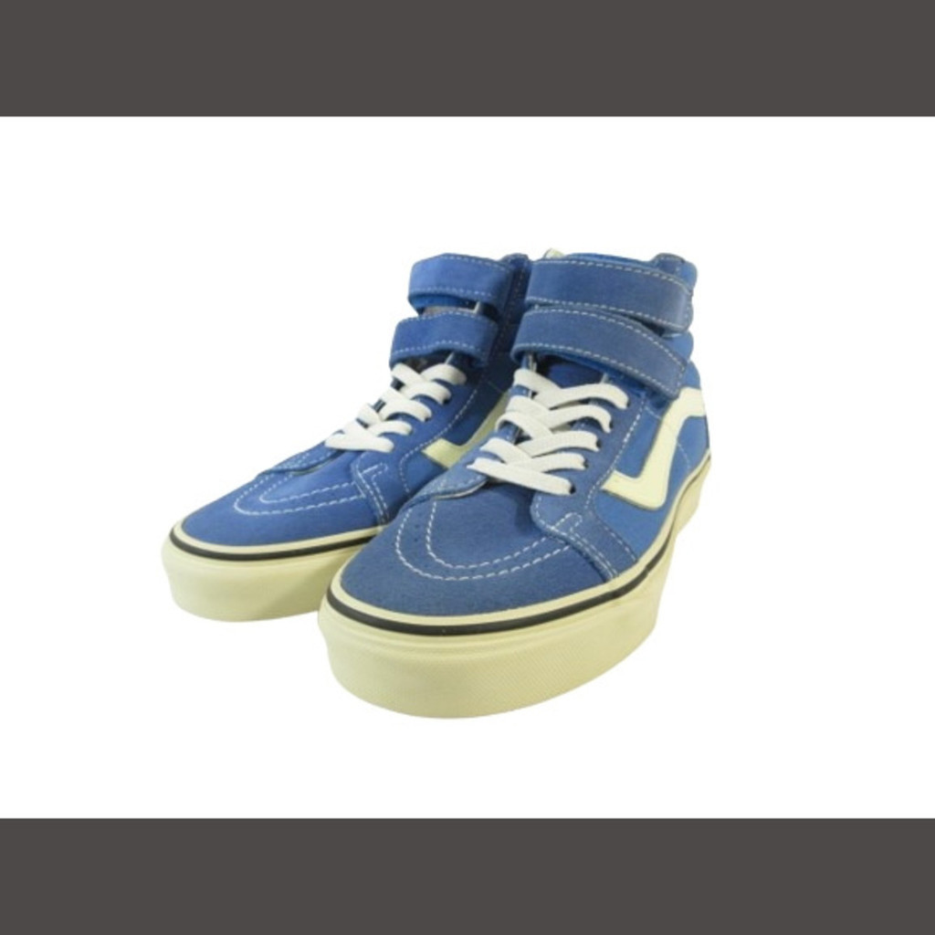 Vans รองเท้าผ้าใบทรงสูง หนังกลับผสมสีน้ําเงิน ไซส์ 23.5 ส่งตรงจากญี่ปุ่น มือสอง
