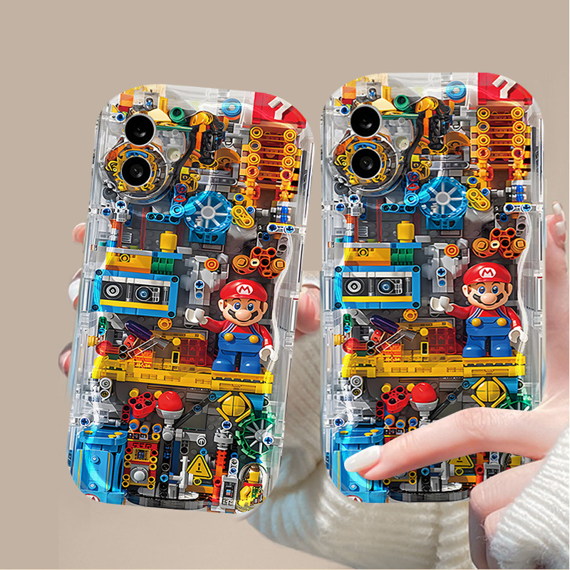 การ์ตูน Mario เคสโทรศัพท์สําหรับ VIVO Y27 Y30 Y30i Y33S Y33T Y35 Y36 Y50 Y51S Y52 Y55 Y72 Y75 Y76 Y7