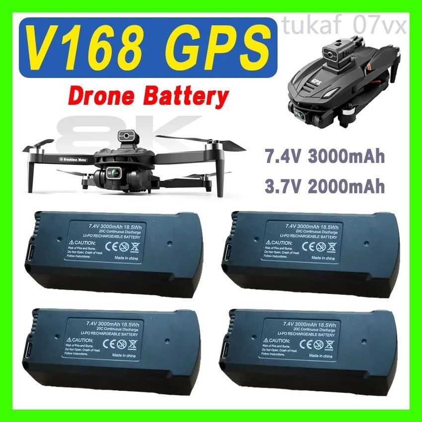 Original V168 GPS Droneแบตเตอรี่ 7.4V 3000MAh RC Quadcopter 3.7V 2000MAh V168 Pro Maxอะไหล่แบตเตอรี