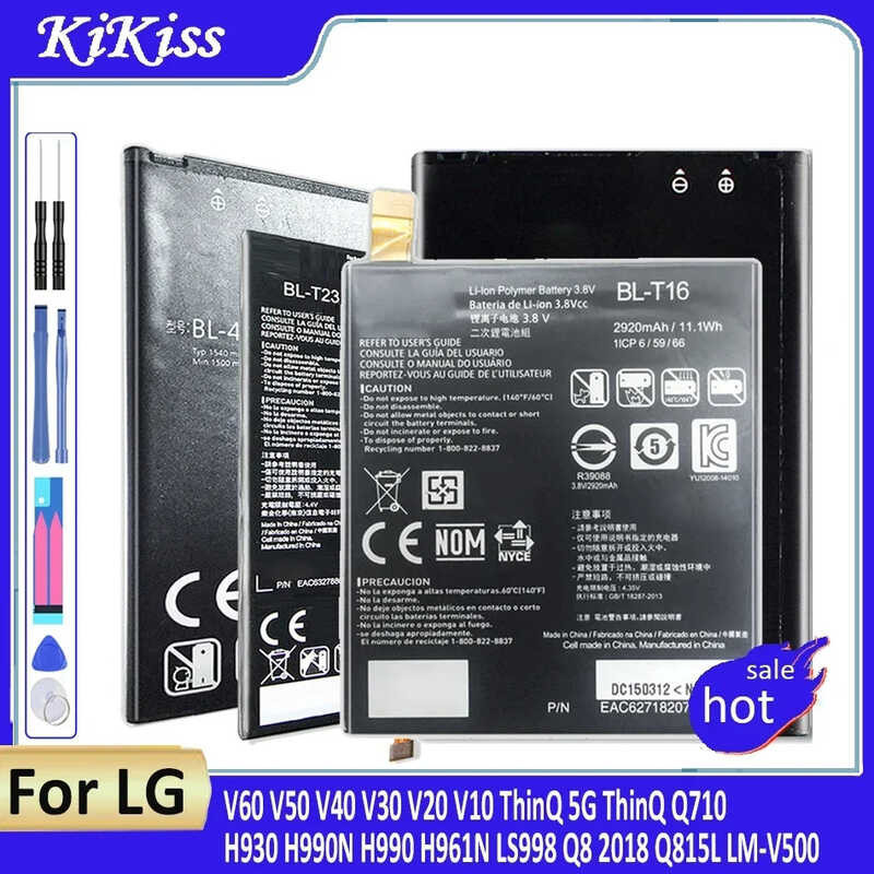 เปลี่ยนแบตเตอรี่โทรศัพท์มือถือสำหรับ LG V60 V50 V40 V30 V20 V10 ThinQ Q710 H930 H990N H990 H961N LS9