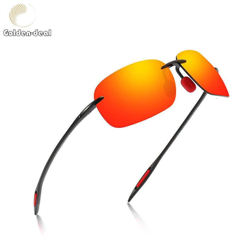 New Fashion For Frameless Sunglasses Men's Uv400 Protection Sun Glasses Shades for Men Outdoor Spor