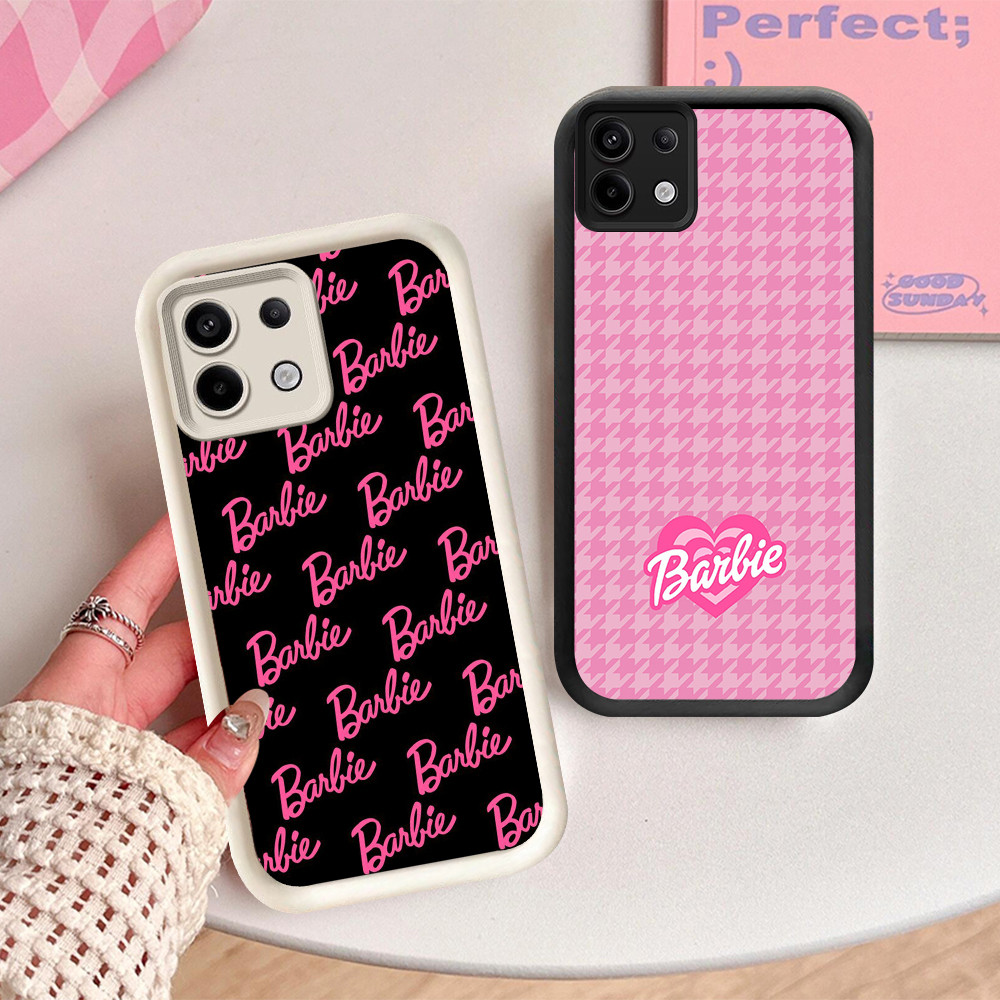 NA-65 สีชมพูตุ๊กตาบาร์บี้กันกระแทกสําหรับ Infinix 7 GT 20 Tecno POP 7 Spark GO ITEL A80 P65 Pro